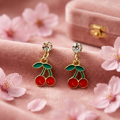 Cherry Charm Necklace Set