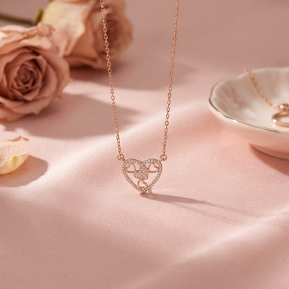 Rose Gold Heart Love Necklace