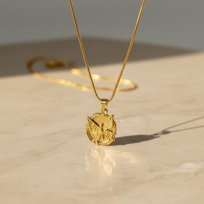 Royal Butterfly Coin Pendant