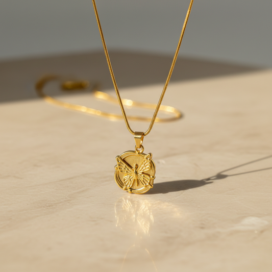 Royal Butterfly Coin Pendant