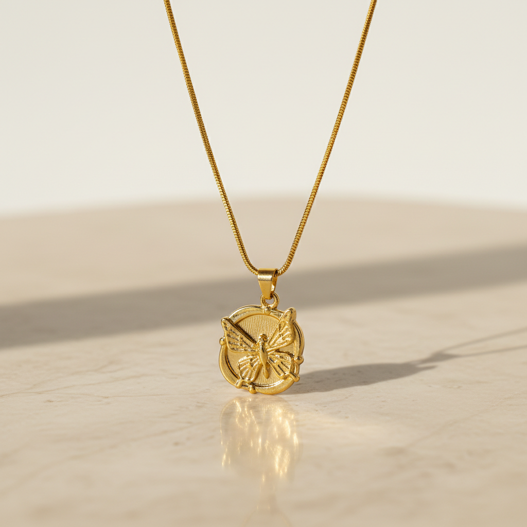 Royal Butterfly Coin Pendant