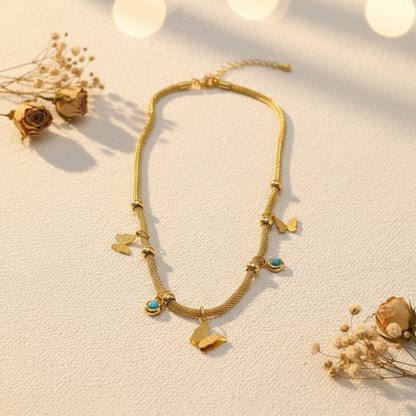 Butterfly Charm Gold Necklace