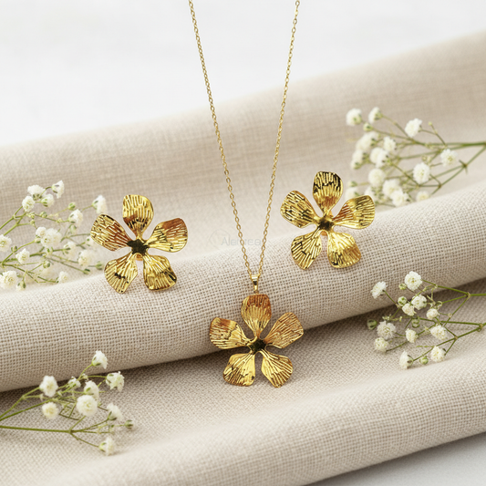 Golden Bloom Jewellery Set