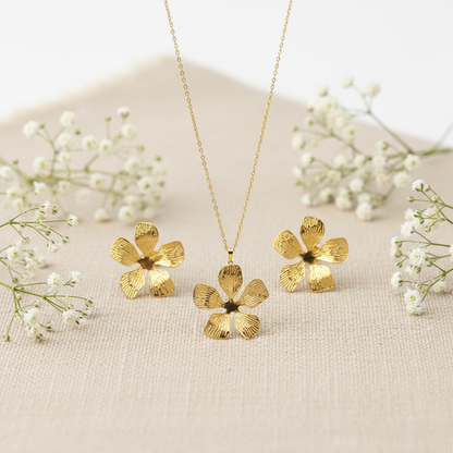 Golden Bloom Jewellery Set