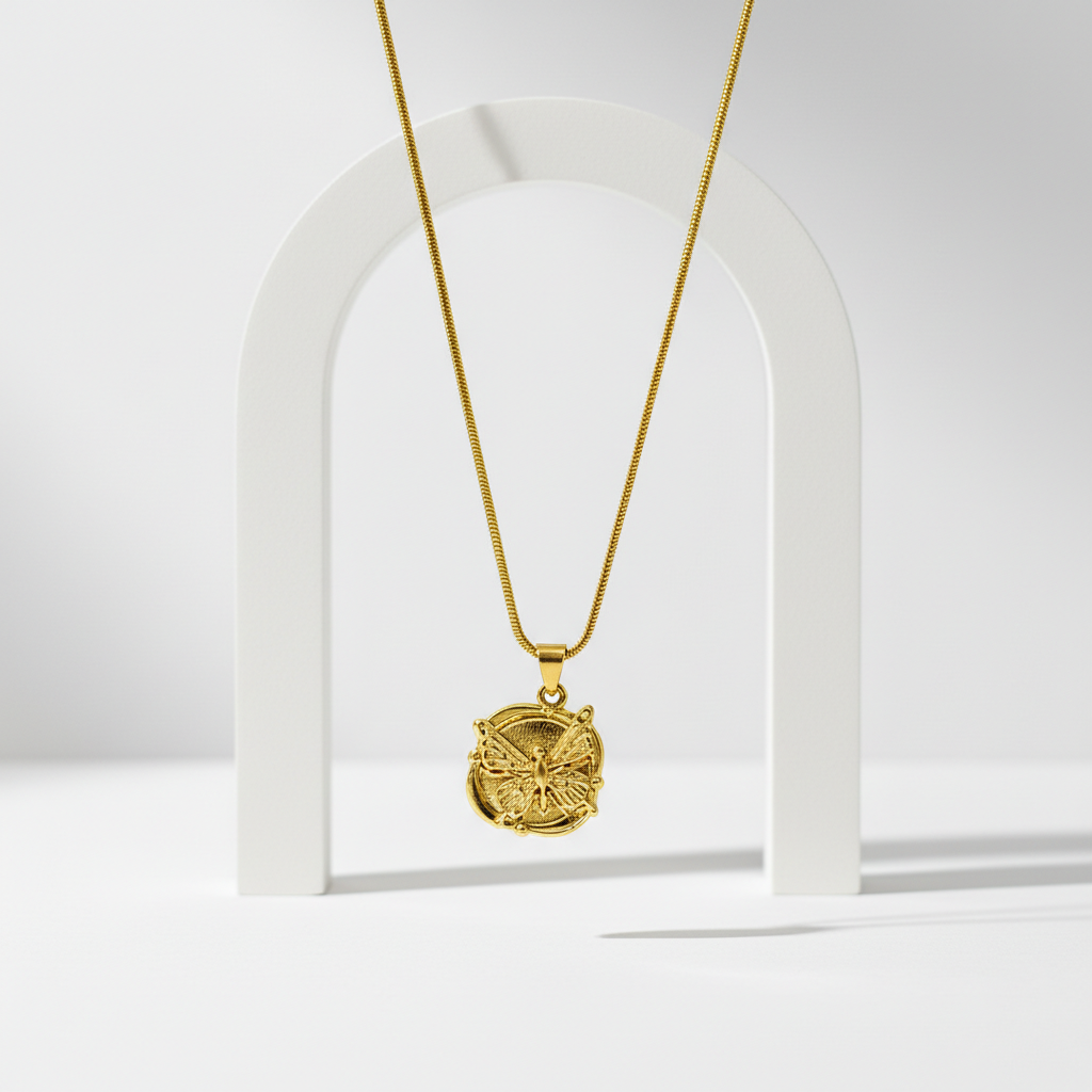 Royal Butterfly Coin Pendant